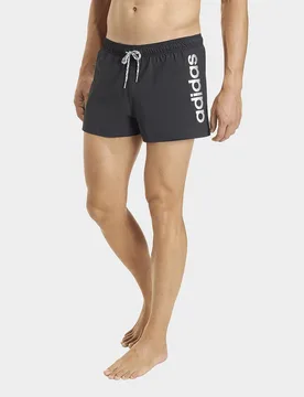 Mens Logo Stretchy Knit Swim Shorts 3 Inch - Nero, nero nero Uomo taglia L - Adidas - FashionsVida