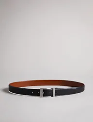Leather Reversible Belt Black male