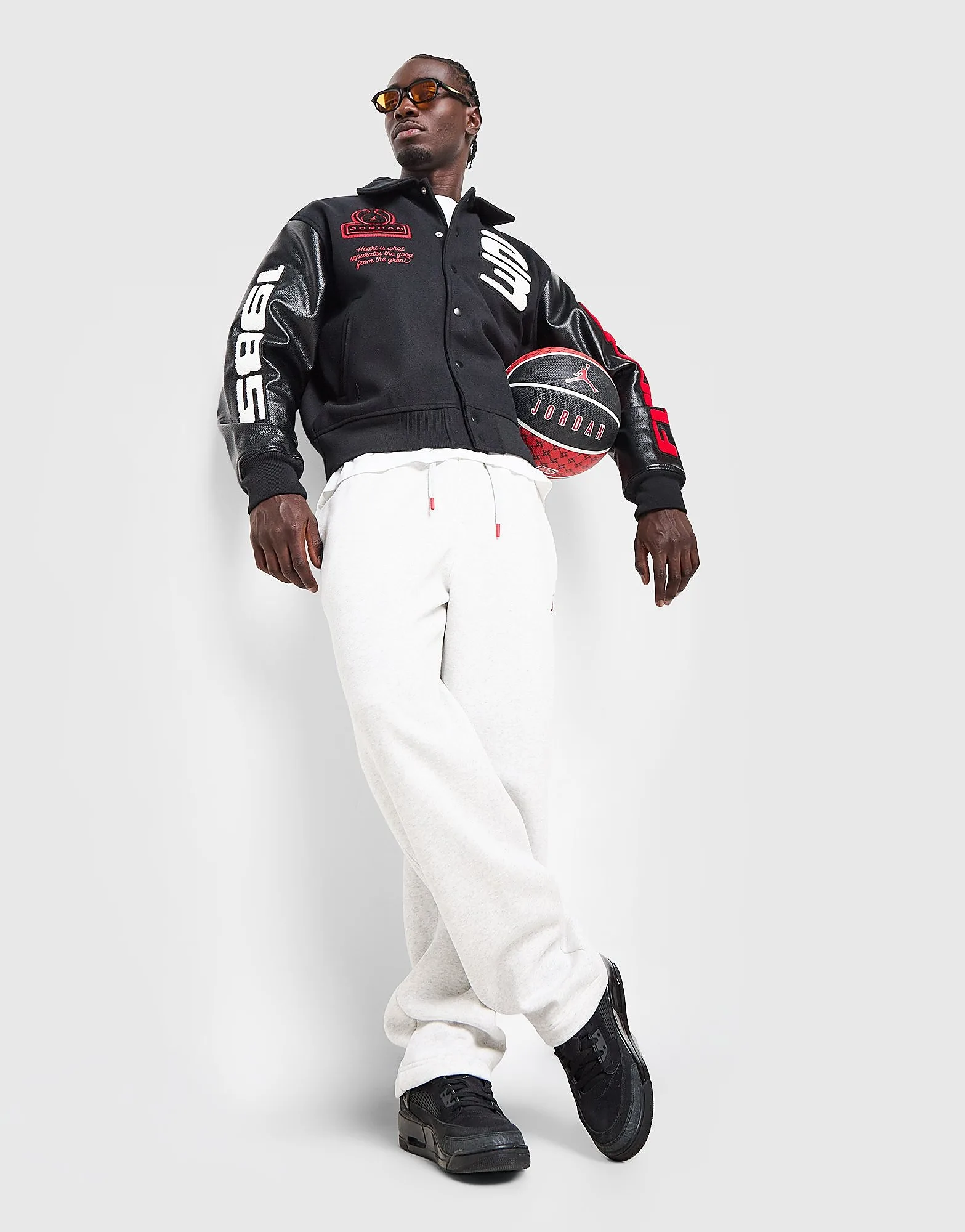 Wool Varsity Jacket - Herren, Schwarz - male - Size: XS - Jordan - FashionsVida