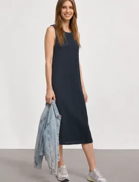 Midikleid aus Spitze mit Rundhals female Blau - Street One - FashionsVida