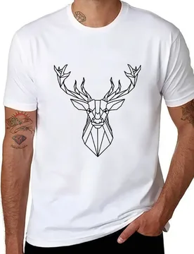 Geometric Stag T-Shirt man t shirt designer t shirt for man 100 percent cotton T-Shirt - Aliexpress - FashionsVida