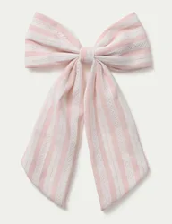 Pink Striped Bow Pink Mix Female