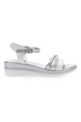 Sandali Bianchi e Argento con Platform 2495 39