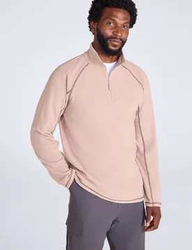 Ashbourne II Mens Half-Zip Fleece - Cream - Cream - Size: 3XL - Mountain Warehouse - FashionsVida