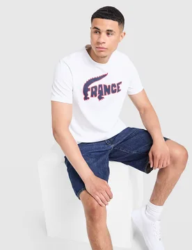 France T-Shirt - Herren, Weiss - male - Size: 3/S - Lacoste - FashionsVida