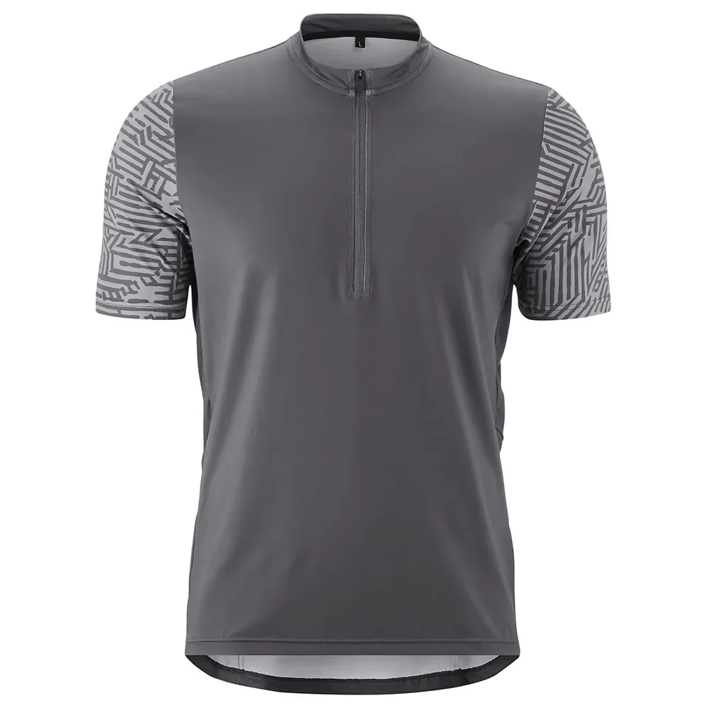 Maglia A Maniche Corte Adventure Half Zip Mercury Gray - Gonso - FashionsVida
