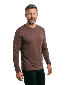T-shirt à Manches Longues Sportstyle Left Chest Brown / Black S - Under armour - FashionsVida
