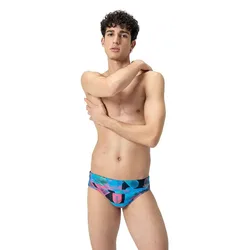 Allover Digi 7cm Swimming Brief True Navy / Siren Red UK 30 Men