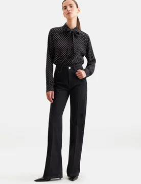 Wide- Leg Jeans High Waist Grau 38 - Seidensticker - FashionsVida