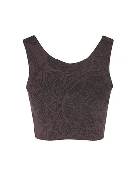 Sujetador deportivo Hatha Guna para mujer marrón L - Spirit Of Om - FashionsVida