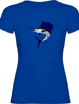 Jumping Sailfish Short Sleeve T-shirt Royal Blue S Women - Kruskis - FashionsVida