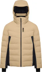 Veste de ski hybride chaude et imperméable - Men Ski Puff Jacket Crumble Black en Softshell - Taille L - Beige