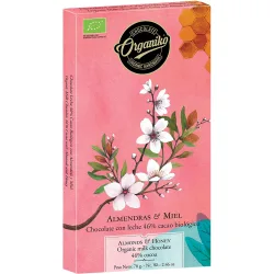Chocolate con leche 36% cacao con almendras y miel