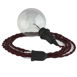 Cables Lampe Suspendue Pour Abat-jour Tm19 3 M Burgundy / Black One Size