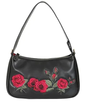 Handtasche - Rose Garden - für Damen - schwarz/rot - Frauen - female - Banned Retro - FashionsVida