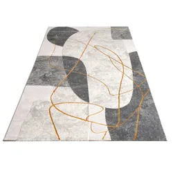 Kurzflor Teppich Tuana 217 Grau