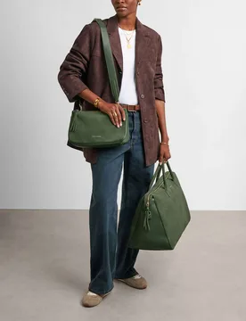 Faux Leather Weekend Bag And Pouch Green female - Katie Loxton - FashionsVida
