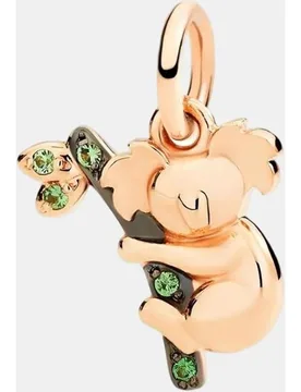 Charm Nature Koala de oro y tsavorita - DoDo - FashionsVida