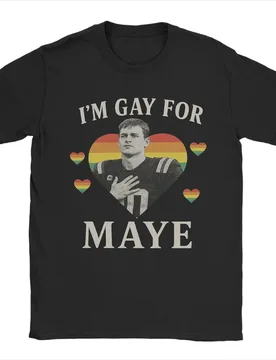 Men's T-Shirt I Am Gay For Maye Football Drake Maye Novelty Cotton Tee Shirt Short Sleeve T Shirts Crew Neck Clothes Unique - Aliexpress - FashionsVida