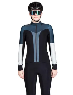 Maglia A Maniche Lunghe Vesper Tempest Thermal Forest Green - Bioracer - FashionsVida