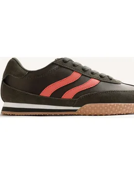 Zapatillas deportivas de mujer de piel serraje y satinadas con contraste de colores - Gioseppo - FashionsVida