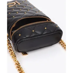 Bolso para móvil efecto piel acolchada con mini tachas
