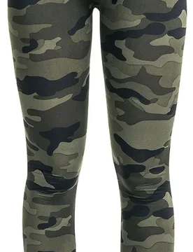 Camouflage/Flecktarn Leggings - Ladies Camo Leggings - XS bis XL - für Damen - Größe S - woodland - Frauen - female - Urban classics - FashionsVida