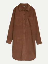 Cord-Blusenkleid Braun 40