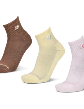Ankle 3 Pack Unisex Socks - Brown - Size 6.5-8 - Cotton - Brown - Size: 6.5-8 - New Balance - FashionsVida