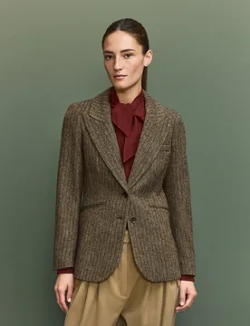 Chaqueta lana espiga de mujer - Verhunt - FashionsVida