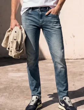 Street One Slim Leg Jeans im Slim Fit male Blau - Street One MEN - FashionsVida