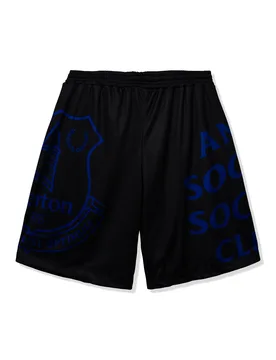 Anti Social Club Unisex Assc X Everton Fc Premier Mesh Short In Black - Size Medium - Anti Social Social Club - FashionsVida