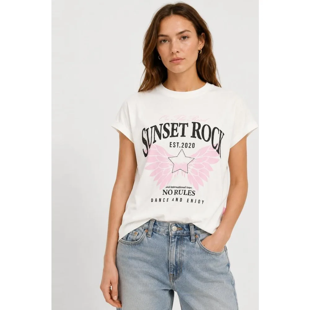 Jack & Jones - Camiseta de mujer de manga corta estampada - jack & jones - FashionsVida