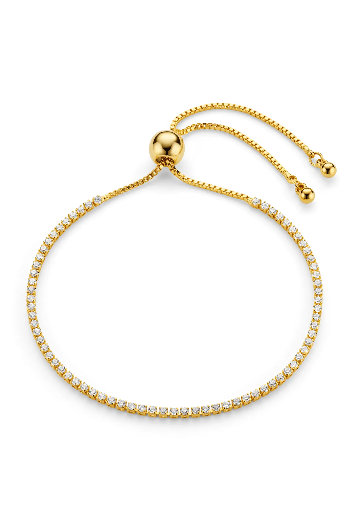 Fine Crystal Tennis Slider Bracelet - Orelia London - FashionsVida