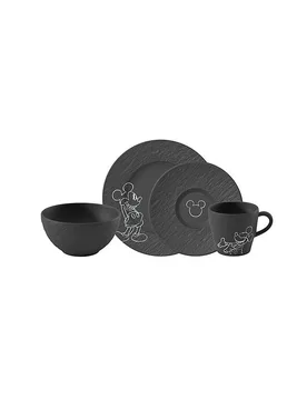 Frühstücks-Set 4-tlg. MANUFACTURE -MICKEY MOUSE Schwarz schwarz - Villeroy & Boch - FashionsVida
