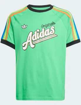T-shirt 3-Stripes 7-8A Energy Green - Adidas - FashionsVida
