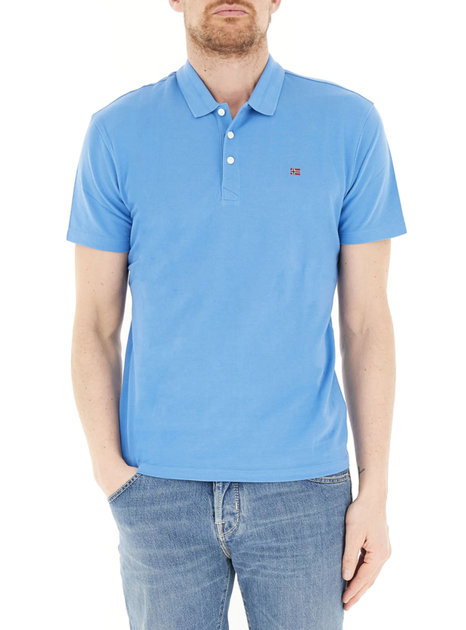 Polo maniche corte AZZURRO S - Napapijri - FashionsVida