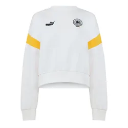 Womens Dhb Archive Crew Sweatshirt In White/black - Size 18 Uk