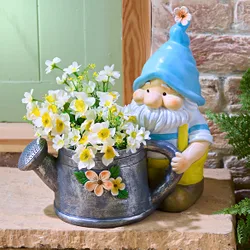 Pflanztopf Gartenzwerg "Frühling" mit Gießkanne