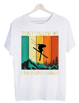 Men's Skiing Graphic Tee, Vintage Style Short Sleeve T-Shirt for Outdoor Casual Wear - Aliexpress - FashionsVida