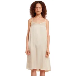 Robe Midi Sans Manches Viscose Satin Slip White Sand XS