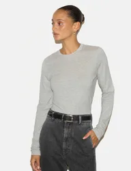 Cotton Modal Blend Round Neck T-Shirt Grey Marl female