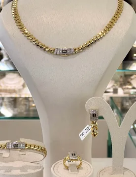 Original new Monaco necklace bracelet Monacoring Monaco earrings four-piece set inlaid zircon copper material supports wholesal - Aliexpress - FashionsVida