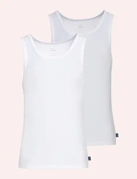 Modal Unterhemd 2er Set, #noch offen: Größenlauf, Farbe Weiß, 9(3XL), softer Baumwoll-/Modal-Mix extra bequem, da elastisch Herren - Walbusch - FashionsVida