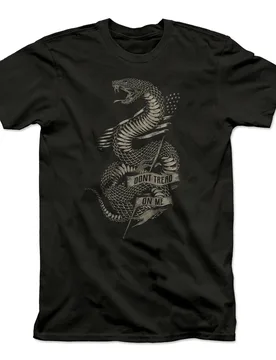Don't Tread on Me, Snake Wound Around American Flag Tattoo T-Shirt 100% Cotton O-Neck Short Sleeve Summer Casual Mens T-shirt - Aliexpress - FashionsVida