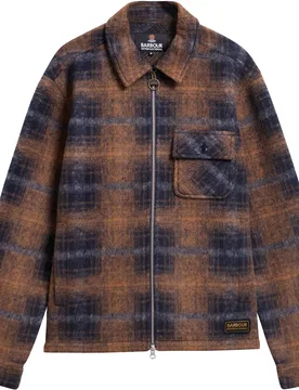Sur-chemise en laine mélangée - B.Intl Oswald Fleece Overshirt Navy en Laine - Taille M - Barbour - FashionsVida