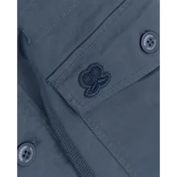 Chaqueta sahariana de hombre con cremallera y bolsillos con detalle bordado