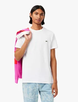 Pure Pima Cotton T-Shirt White male - Lacoste - FashionsVida