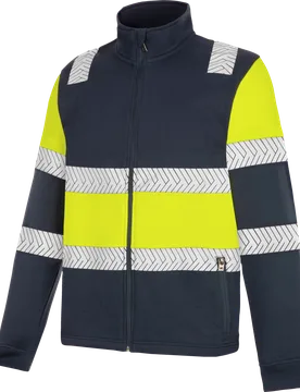 WÜRTH MODYF Sweat zippé haute visibilité FLUO ONE jaune/marine Bleu marine XL - Würth MODYF - FashionsVida