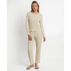 Pijama largo de mujer de punto viscosa